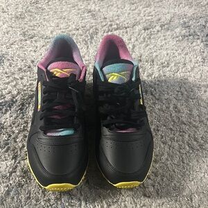 Reebok Black Sneakers with Pastel Highlights